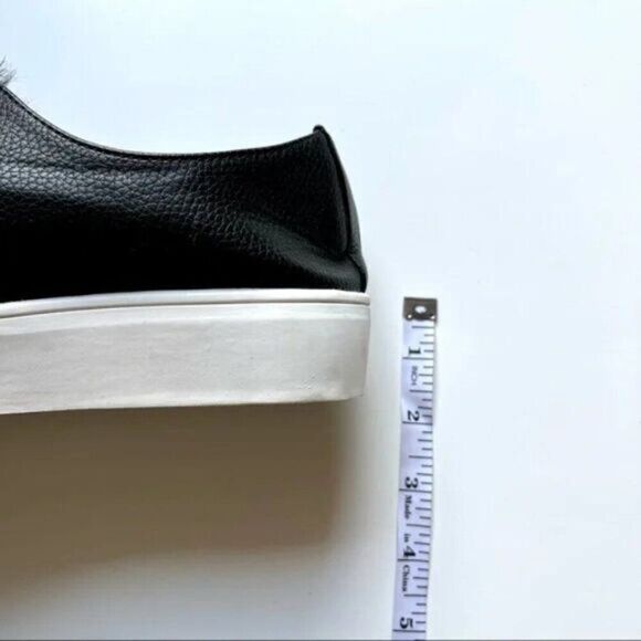 Catherine Malandrino Fur Tongue Black Platform Sneakers - Picture 11 of 12